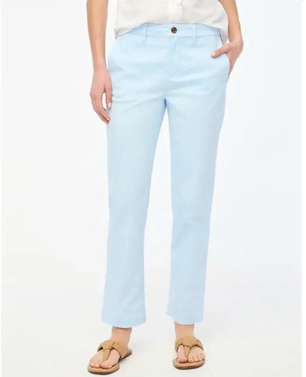 J. Crew High-Rise Girlfriend Chino Pant Blue AD156 Size 4